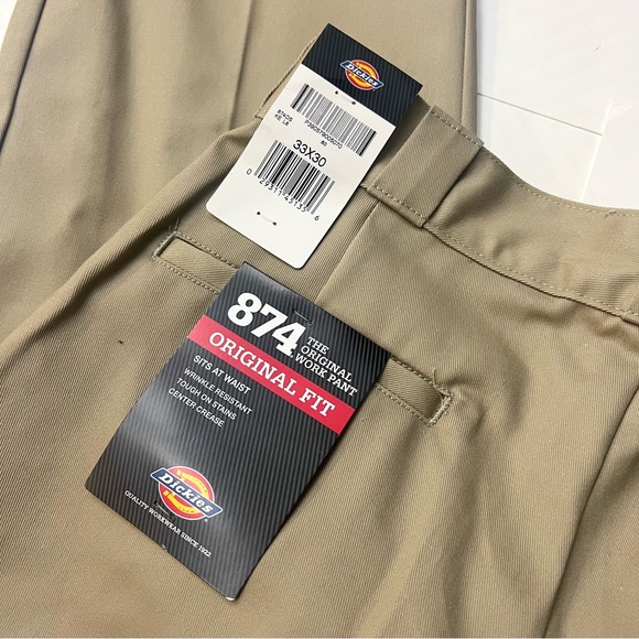 Dickies Khaki Beige 874 Unisex Work Pants NWT - Picture 7 of 8